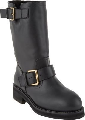 Marni Double-Buckle Shearling-Lined Moto Boots