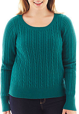 Arizona Cable Knit Sweater - Plus
