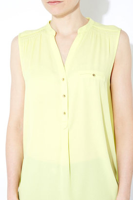 Wallis Lime Sleeveless Shirt