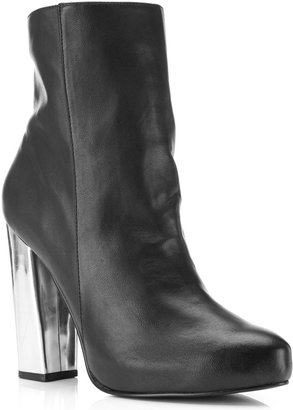 Miss Selfridge BALI Metallic Heel Ankle Boot