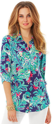 Lilly Pulitzer FINAL SALE - Isla Printed Silk Button Down Top