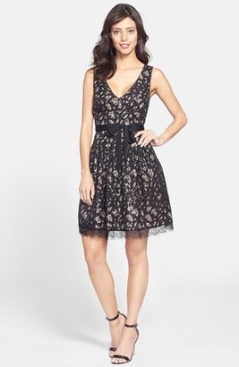 Nordstrom FELICITY & COCO 'Megan' Sequin Lace Open Back Fit & Flare Dress Exclusive)