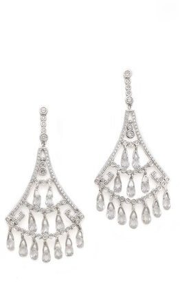 Kenneth Jay Lane Crystal Fan Briolette Earrings