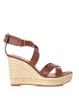 Lanvin Leather wedge sandals