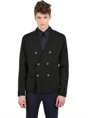 Lanvin Double Breasted Wool Jersey Jacket