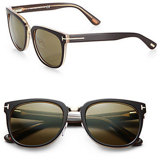 Tom Ford Eyewear Rounded 55MM Wayfarer Sunglasses
