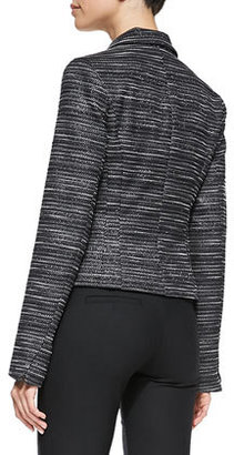 Nanette Lepore Striped Tweed Fitted Blazer
