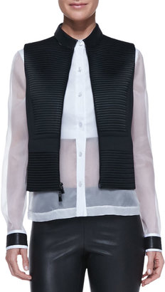 Robert Rodriguez Quorra Texture-Stripe Vest