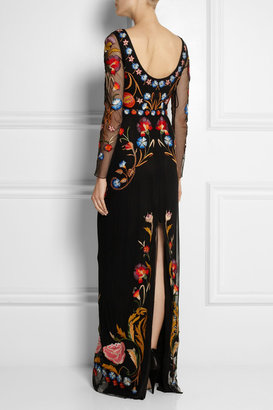 Temperley London Toledo floral-embroidered tulle gown