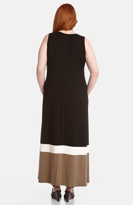 Karen Kane Contrast Tank Maxi Dress (Plus Size)