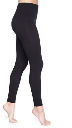 Donna Karan Cashmere-Blend Seamless Luxe Cozy Leggings, Black