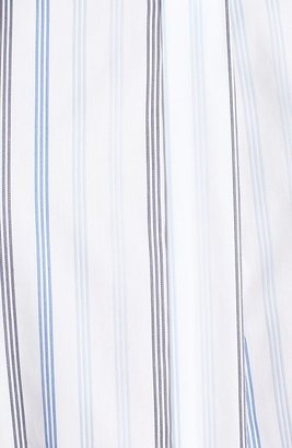Façonnable Stripe Classique Fit Short Sleeve Sport Shirt