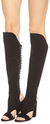 Brian Atwood Brissa Open Toe Laced Boots
