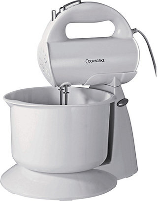 Cookworks HM729WB Hand Mixer with Bowl - White
