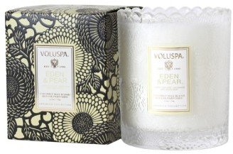 Voluspa 'Japonica - Eden & Pear' Scalloped Edge Glass Candle