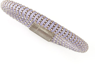 Carolina Bucci Twister Silver Magnetic-Clasp Bracelet, Lilac