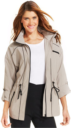 Style&Co. Sport Piped Hooded Anorak