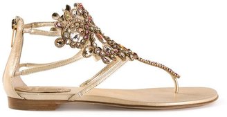 Rene Caovilla crystal embellished sandals