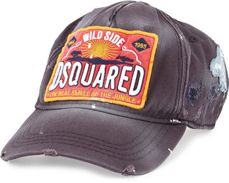DSquared 1090 Dsquared2 Worn-In Logo Baseball Hat, Navy