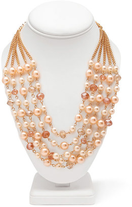 Forever 21 Faux Pearl & Bead Necklace