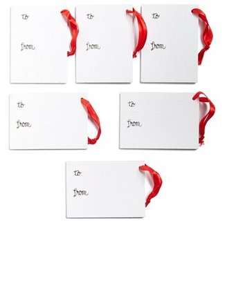 PRIMITIVES BY KATHY Chalk Art Christmas Gift Tags (Set of 6)