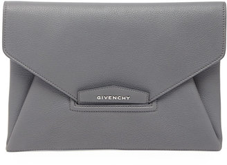Givenchy Antigona Evening Envelope Medium Lether Clutch, Gray