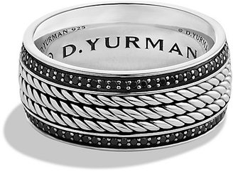 David Yurman Maritime Rope Band Ring with Black Diamonds