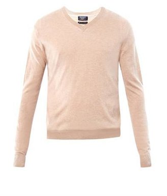 Hackett V-neck silk-blend sweater
