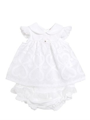 Miss Blumarine Organdie Top And Jersey Diaper Cover