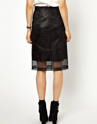 Louise Amstrup Black Mesh Net Skirt
