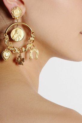 Dolce & Gabbana Gold-tone clip earrings