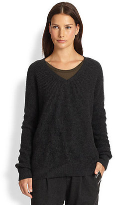 Vince Double V Thermal Wool & Cashmere Sweater