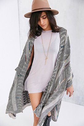 Urban Outfitters Ecote Prism Light Blanket Poncho Cardigan