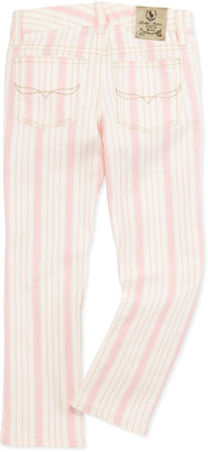 Ralph Lauren Childrenswear Stripe Bowery Skinny Jeans, Pink, Girls' 4-6X