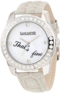 Lancaster Women's OLA0476BN-SL Non Plus Ultra Mother-Of-Pearl Dial Grey Leather Watch