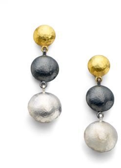 Gurhan Lentil 24K Yellow Gold & Sterling Silver Long Drop Earrings