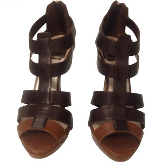 Christian Dior Brown Leather Mules & Clogs