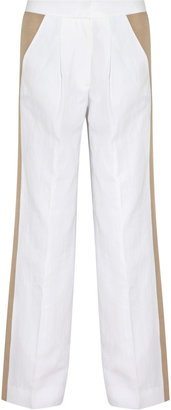 J.Crew Collection cotton and linen-blend wide-leg pants