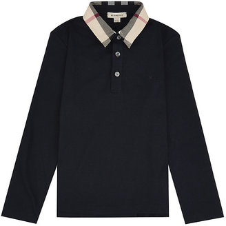 Burberry Check Collar Polo Shirt