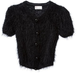 RED Valentino shaggy cropped cardigan
