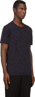 Yohji Yamamoto Purple Textured Paisley Shirt
