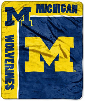 Northwest Company Michigan Wolverines Plush Team Spirit Throw Blanket