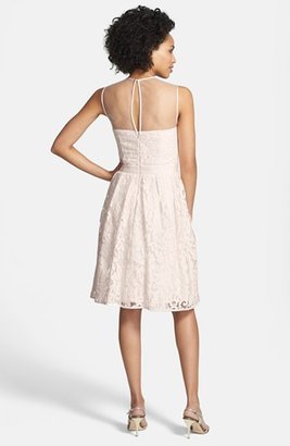 Maggy London Baroque Lace Embroidered Lace Fit & Flare Dress