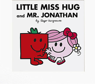 Little Miss ART YOU GREW UP Hug and Mr Strong personalised art print, unframed