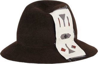 Albertus Swanepoel Women's Ayani Floppy Fur Felt Hat-Brown