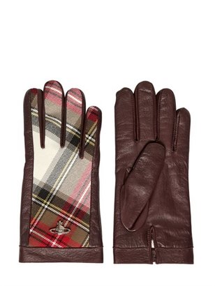 Vivienne Westwood Nappa Leather & Wool Flannel Gloves