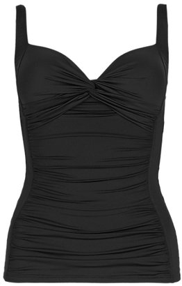 M&s Collection Ruched Twisted Front Tankini Top