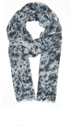 Pieces Printed Blue Malis Long Scarf