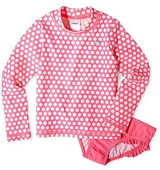 Carter's Pink Dot 2-pc. Rashguard Swimsuit - Girls 3m-4t