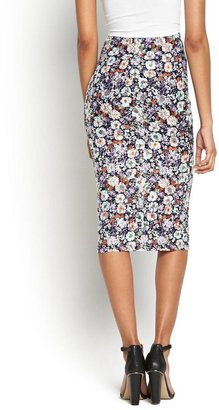 Glamorous Lace Floral Midi Skirt